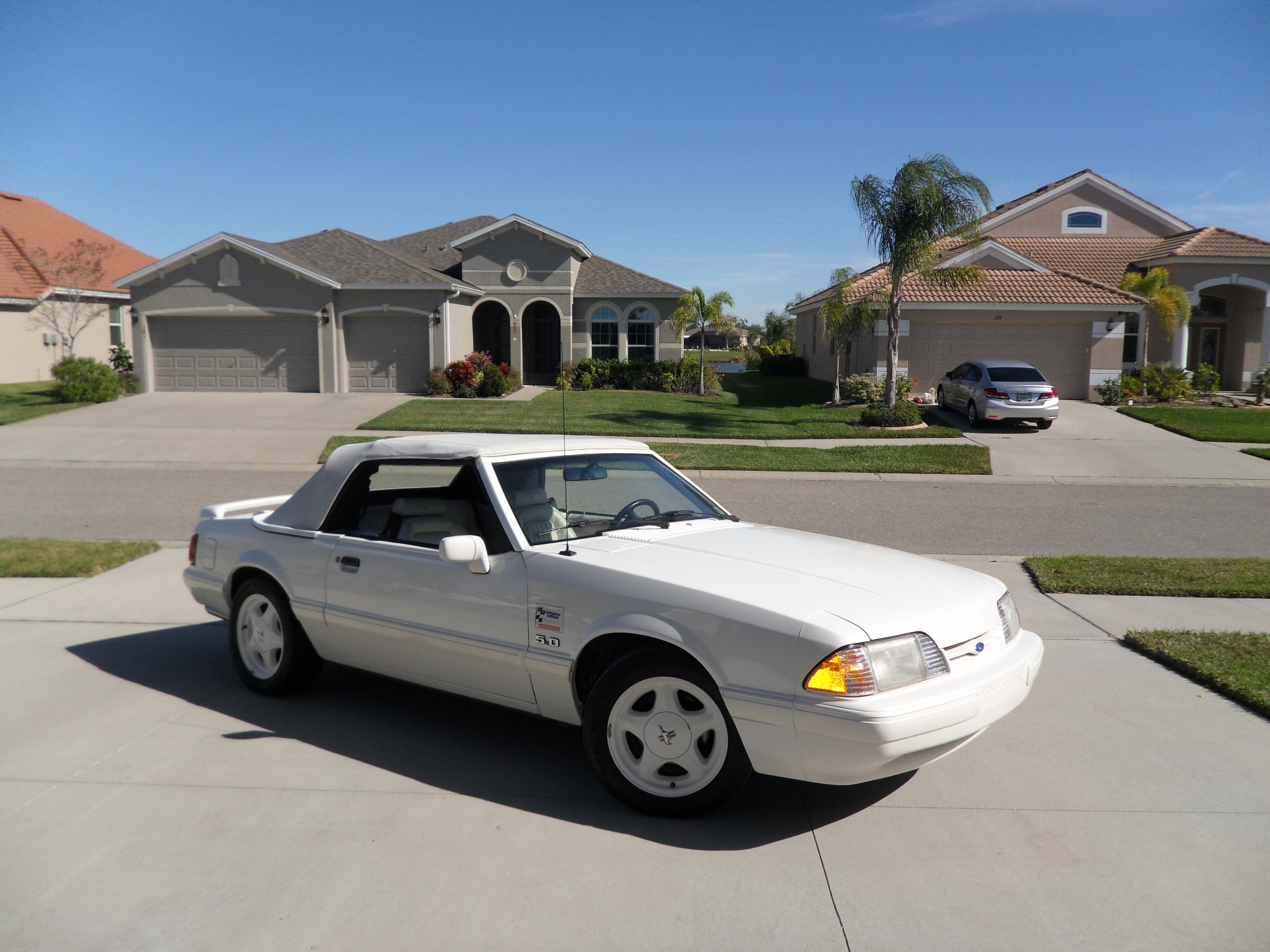 For sale: 1993 Ford Mustang Triple White Feature Car/Automatic/14k miles